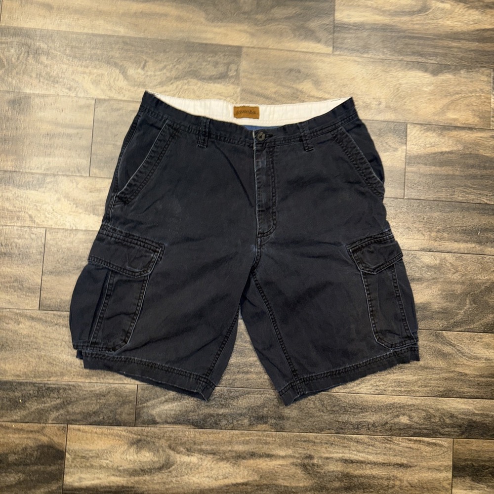 St. John's Bay Cargo Shorts Relaxed Fit Men's Size 34 Inseam 10" Navy Blue